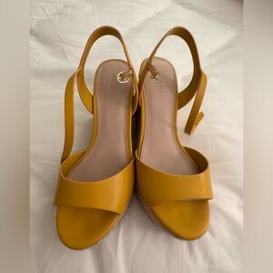 Women's Mustard Yellow Slingback Sandals